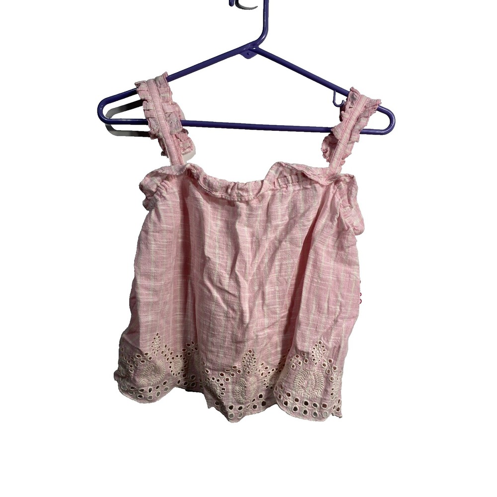 justice girls pink tank top shirt size large 12 14